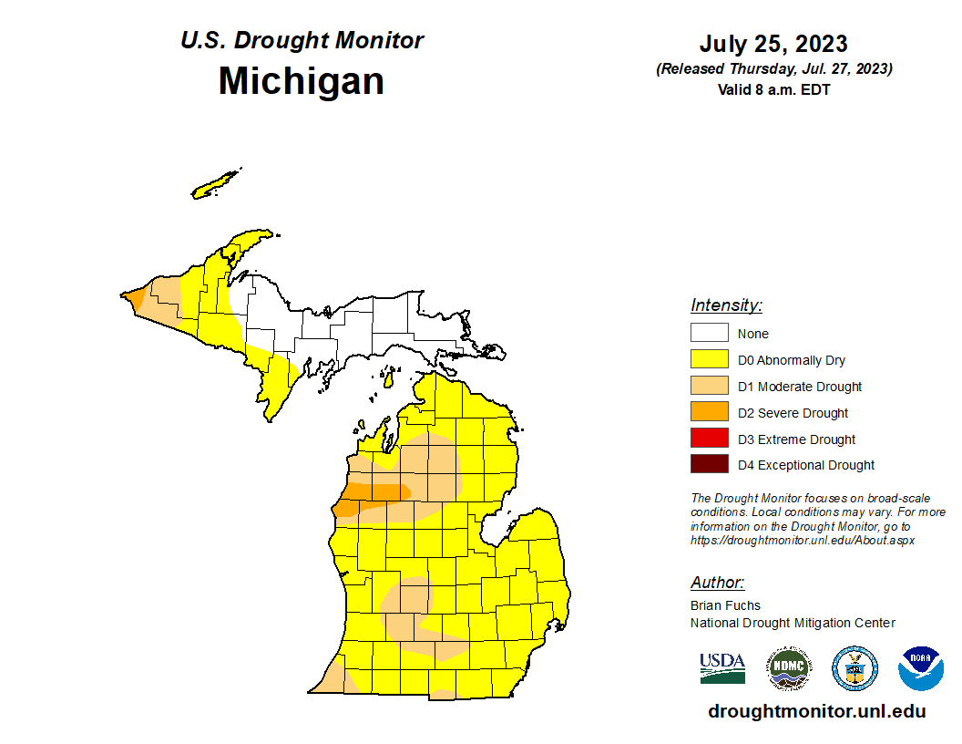 Drought monitor as of July 25.